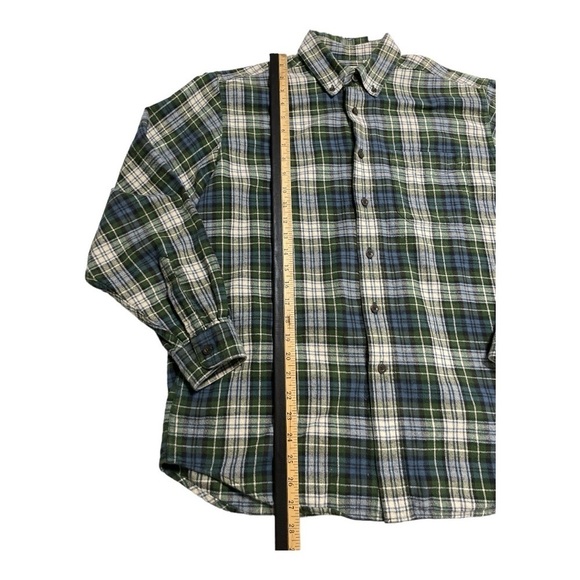 L.L. Bean Plaid Flannel Shirt Mens M-Reg Traditional Fit Outdoor Casual - Picture 6 of 8